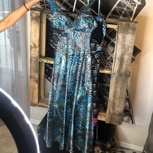 David's Bridal blue gorgeous dress/size 2